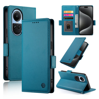 OPPO Reno10 Pro Magnetic Leather Wallet Case with Card Slots, Stand Function & Full Protection