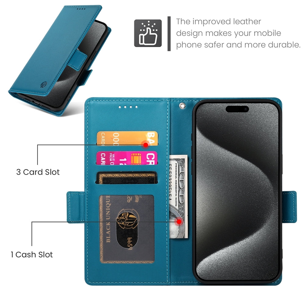 OPPO Reno10 Magnetic Leather Wallet Case with Card Slots, Stand Function & Full Protection