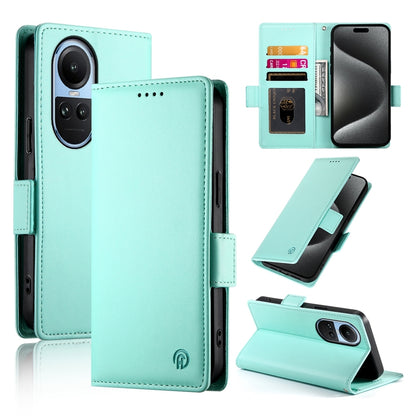 OPPO Reno10 Pro Magnetic Leather Wallet Case with Card Slots, Stand Function & Full Protection