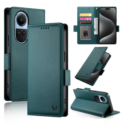 OPPO Reno10 Pro Magnetic Leather Wallet Case with Card Slots, Stand Function & Full Protection