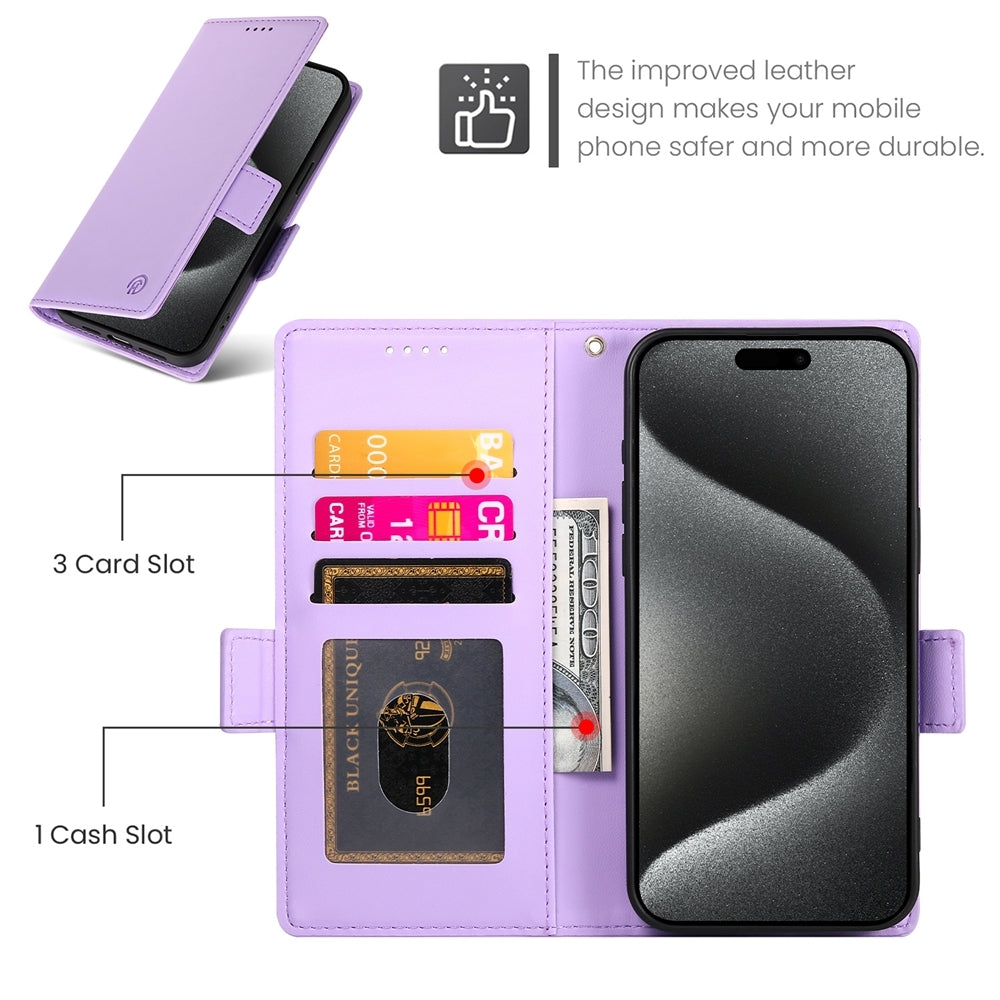 OPPO Reno10 Magnetic Leather Wallet Case with Card Slots, Stand Function & Full Protection