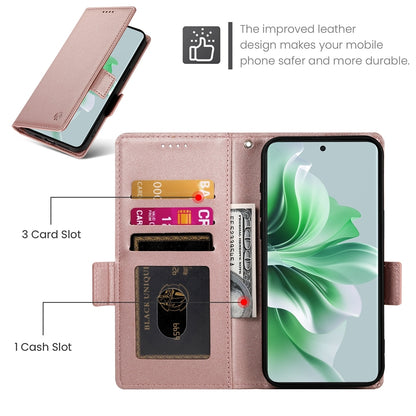 OPPO Reno11 5G Magnetic Leather Wallet Case with Card Slots, Stand Function & Full Protection