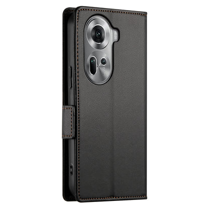 OPPO Reno11 5G Magnetic Leather Wallet Case with Card Slots, Stand Function & Full Protection