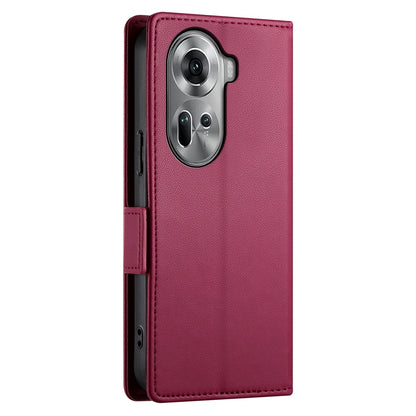 OPPO Reno11 5G Magnetic Leather Wallet Case with Card Slots, Stand Function & Full Protection