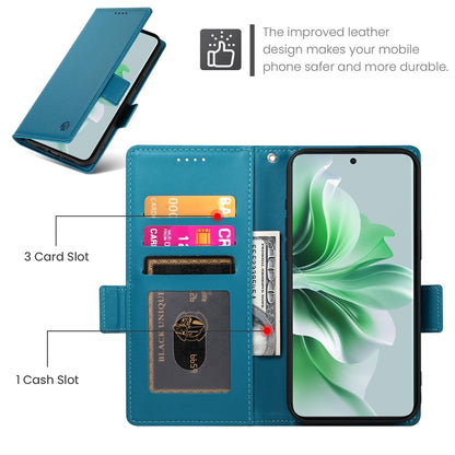 OPPO Reno11 5G Magnetic Leather Wallet Case with Card Slots, Stand Function & Full Protection