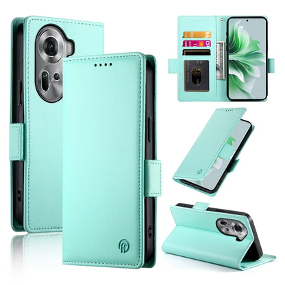 OPPO Reno11 5G Magnetic Leather Wallet Case with Card Slots, Stand Function & Full Protection
