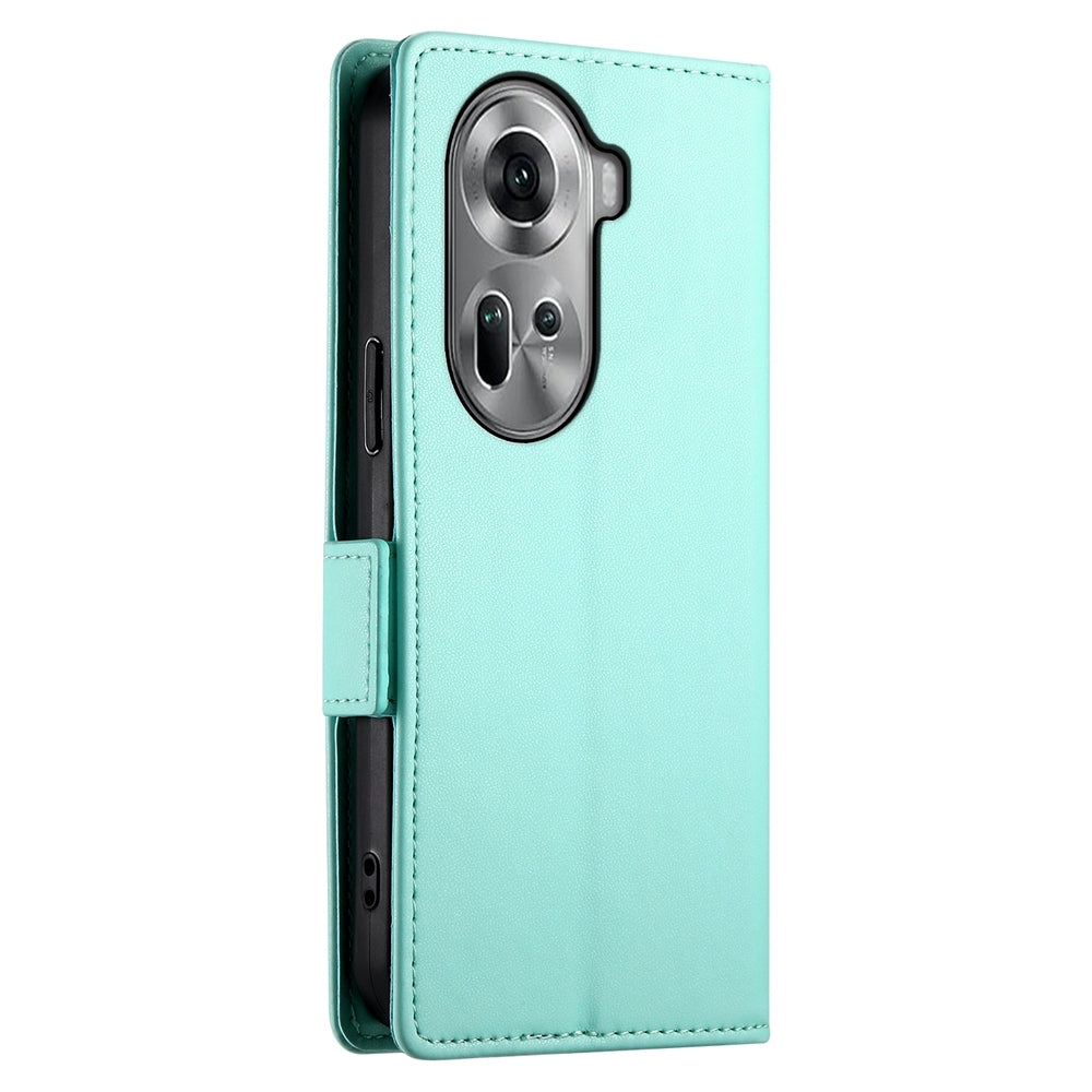 OPPO Reno11 5G Magnetic Leather Wallet Case with Card Slots, Stand Function & Full Protection
