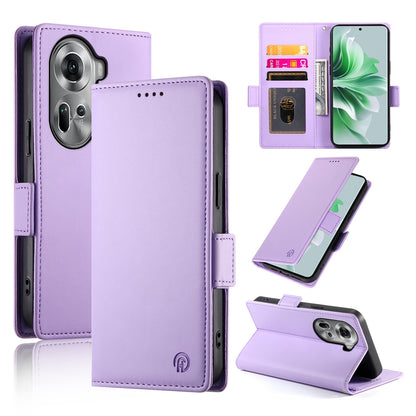 OPPO Reno11 5G Magnetic Leather Wallet Case with Card Slots, Stand Function & Full Protection