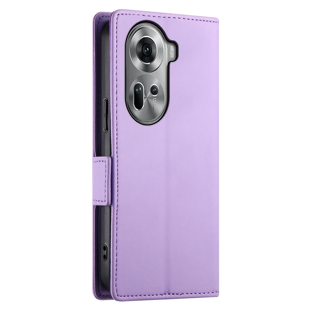 OPPO Reno11 5G Magnetic Leather Wallet Case with Card Slots, Stand Function & Full Protection