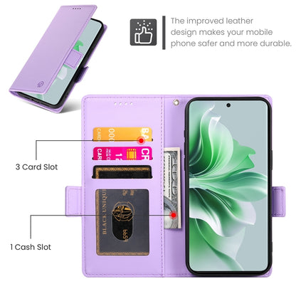 OPPO Reno11 5G Magnetic Leather Wallet Case with Card Slots, Stand Function & Full Protection