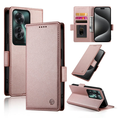OPPO Reno11 F Magnetic Leather Wallet Case with Card Slots, Stand Function & Full Protection