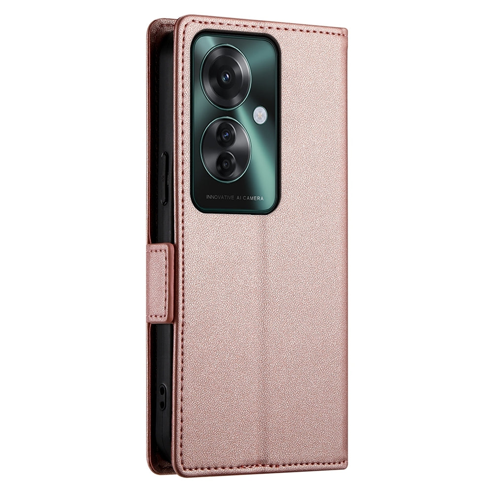 OPPO Reno11 F Magnetic Leather Wallet Case with Card Slots, Stand Function & Full Protection