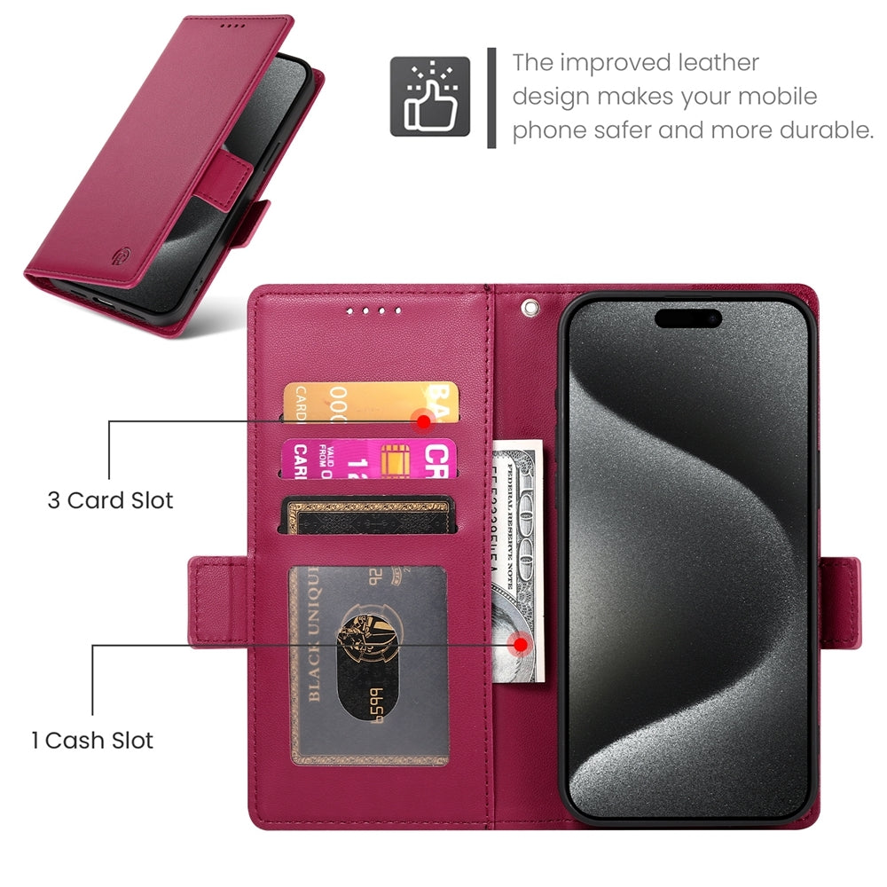 OPPO Reno11 F Magnetic Leather Wallet Case with Card Slots, Stand Function & Full Protection