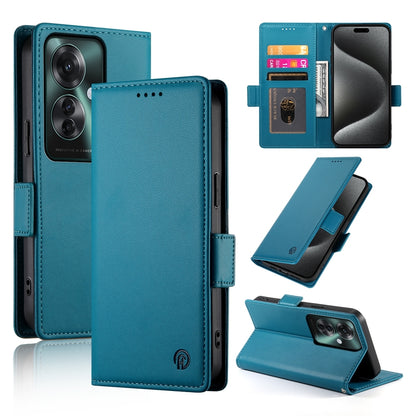OPPO Reno11 F Magnetic Leather Wallet Case with Card Slots, Stand Function & Full Protection