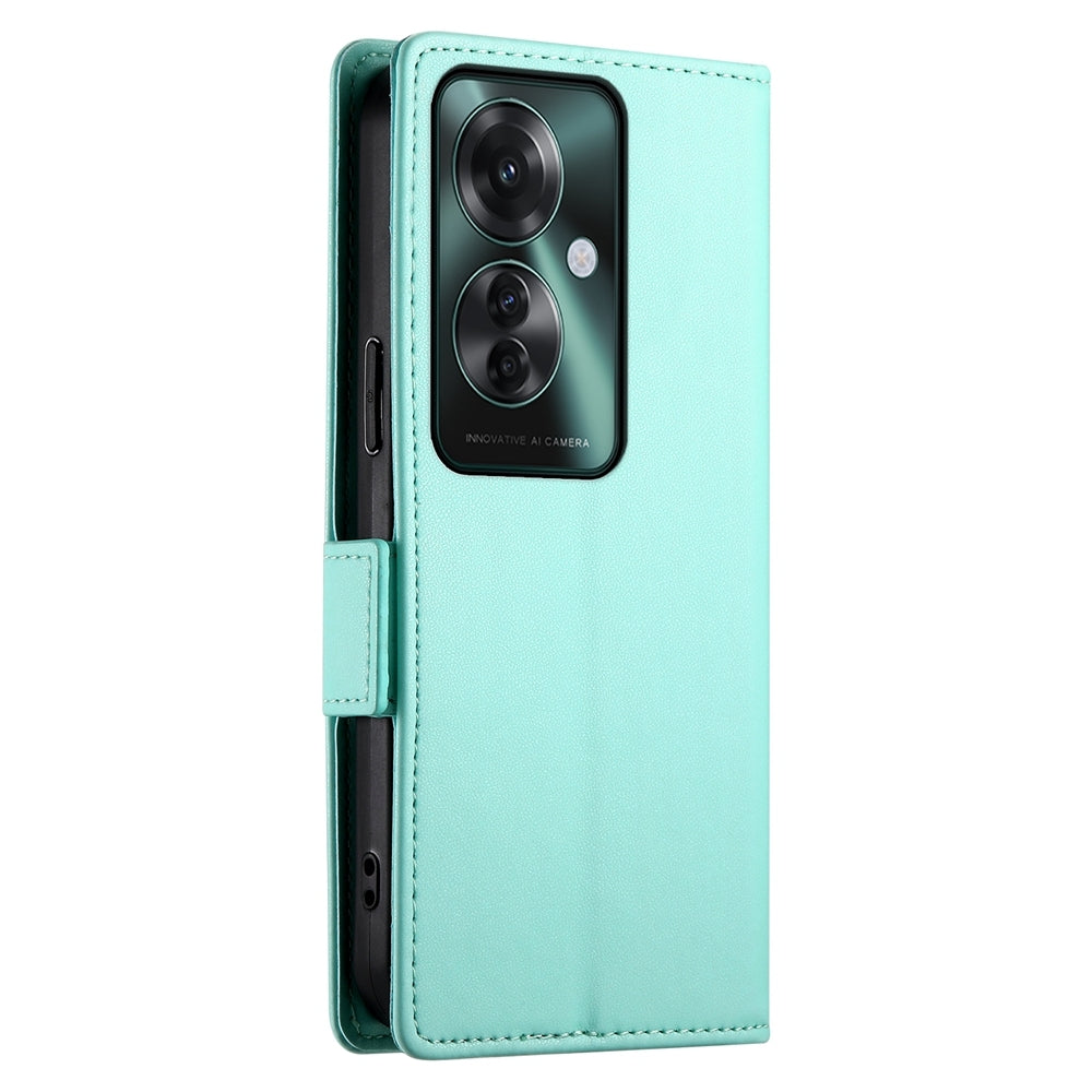 OPPO Reno11 F Magnetic Leather Wallet Case with Card Slots, Stand Function & Full Protection