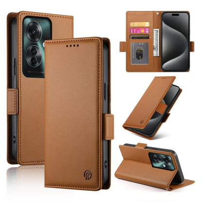 OPPO Reno11 F Magnetic Leather Wallet Case with Card Slots, Stand Function & Full Protection