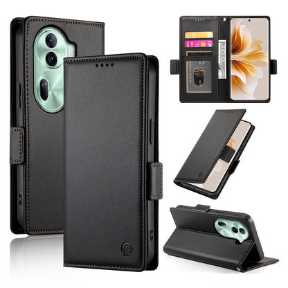 OPPO Reno11 Pro 5G Magnetic Leather Wallet Case with Card Slots, Stand Function & Full Protection