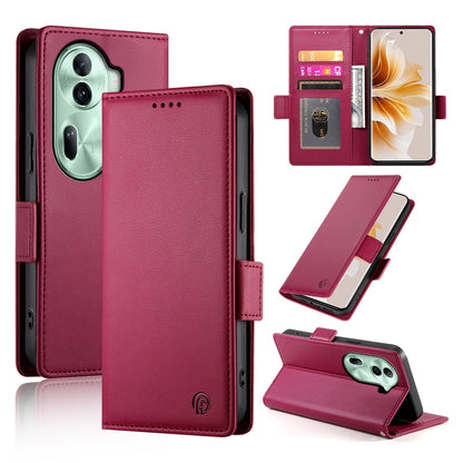 OPPO Reno11 Pro 5G Magnetic Leather Wallet Case with Card Slots, Stand Function & Full Protection