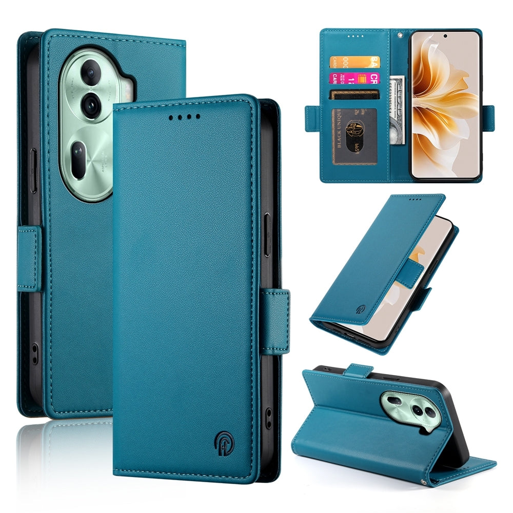 OPPO Reno11 Pro 5G Magnetic Leather Wallet Case with Card Slots, Stand Function & Full Protection