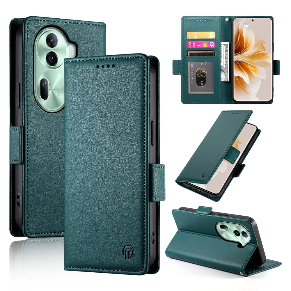 OPPO Reno11 Pro 5G Magnetic Leather Wallet Case with Card Slots, Stand Function & Full Protection