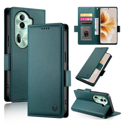 OPPO Reno11 Pro 5G Magnetic Leather Wallet Case with Card Slots, Stand Function & Full Protection