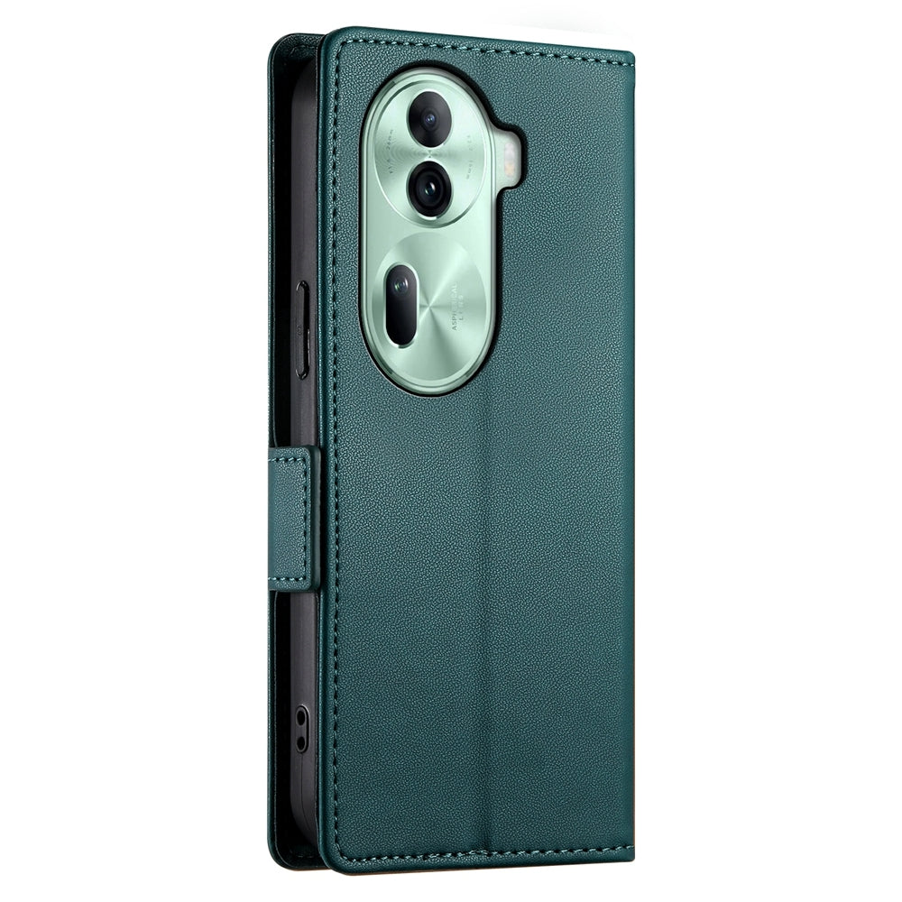 OPPO Reno11 Pro 5G Magnetic Leather Wallet Case with Card Slots, Stand Function & Full Protection