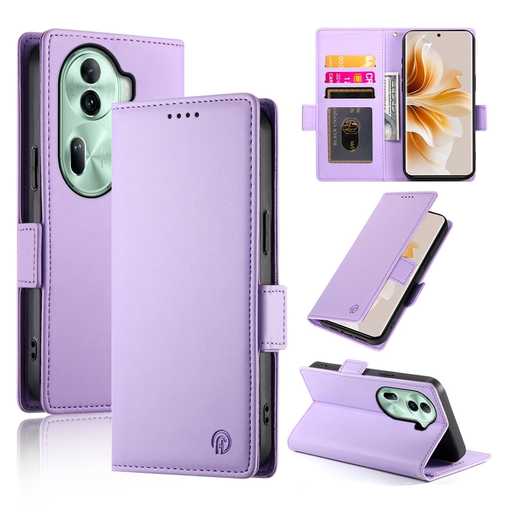 OPPO Reno11 Pro 5G Magnetic Leather Wallet Case with Card Slots, Stand Function & Full Protection