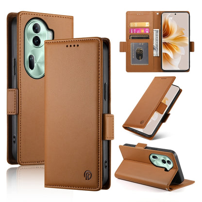 OPPO Reno11 Pro 5G Magnetic Leather Wallet Case with Card Slots, Stand Function & Full Protection