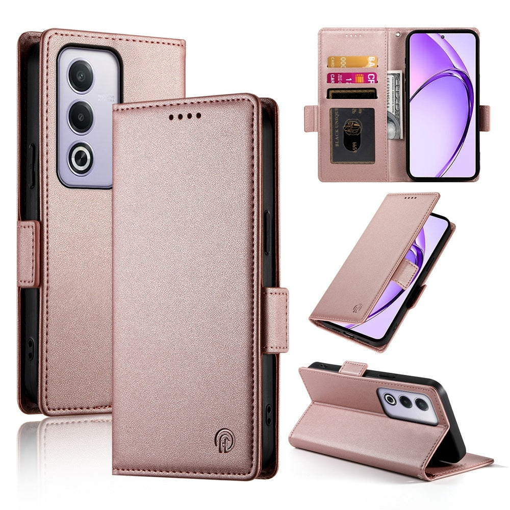 OPPO A3 Pro 5G Magnetic Leather Wallet Case with Card Slots, Stand Function & Full Protection