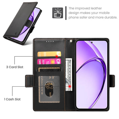 OPPO A3 Pro 5G Magnetic Leather Wallet Case with Card Slots, Stand Function & Full Protection