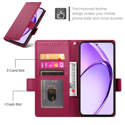 OPPO A3 Pro 5G Magnetic Leather Wallet Case with Card Slots, Stand Function & Full Protection