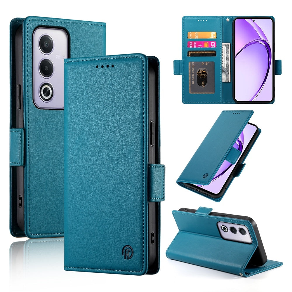 OPPO A3 Pro 5G Magnetic Leather Wallet Case with Card Slots, Stand Function & Full Protection