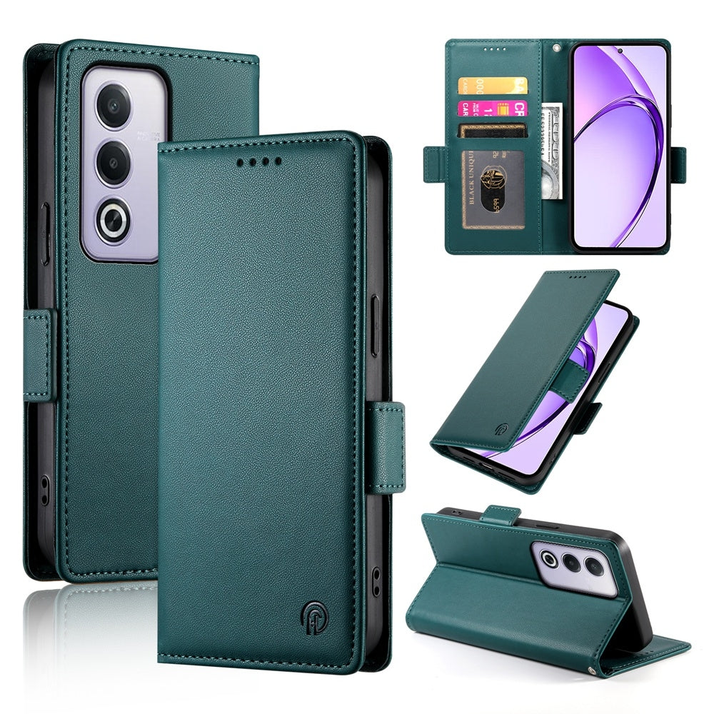 OPPO A3 Pro 5G Magnetic Leather Wallet Case with Card Slots, Stand Function & Full Protection
