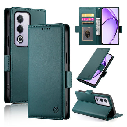 OPPO A3 Pro 5G Magnetic Leather Wallet Case with Card Slots, Stand Function & Full Protection