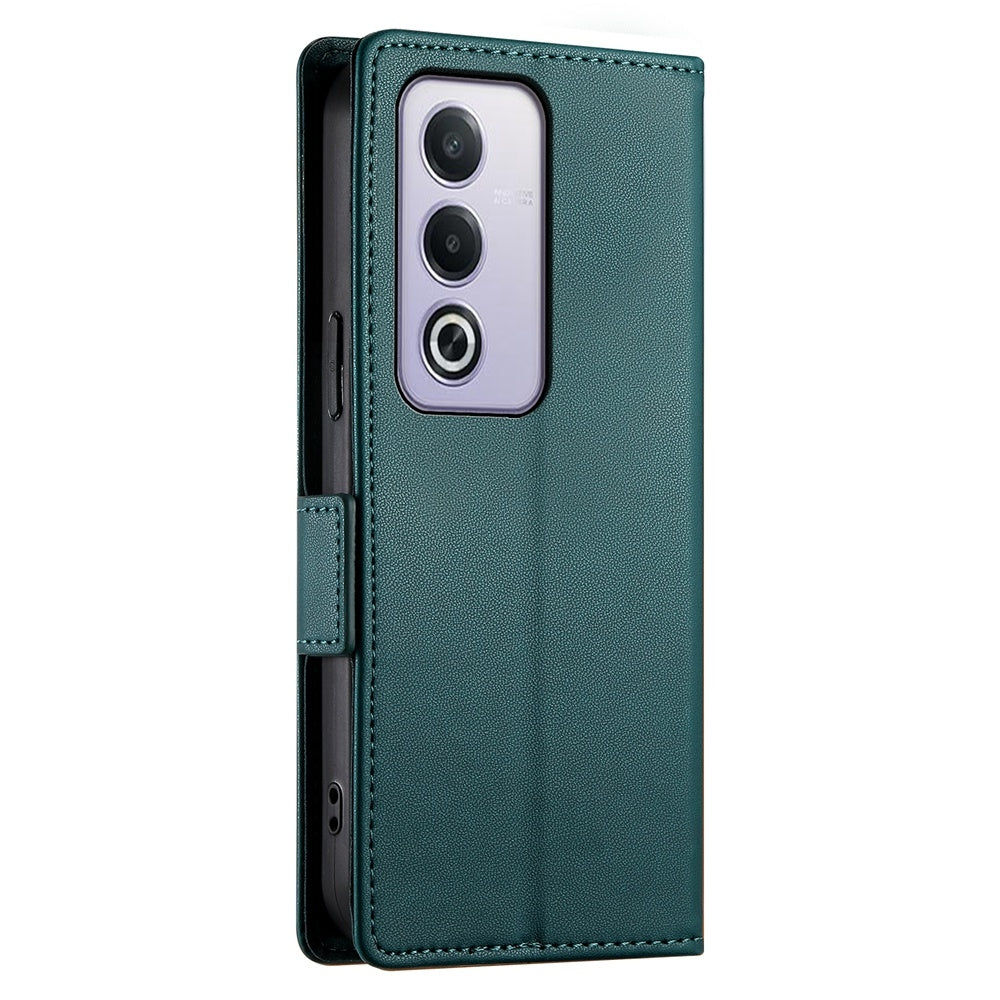 OPPO A3 Pro 5G Magnetic Leather Wallet Case with Card Slots, Stand Function & Full Protection