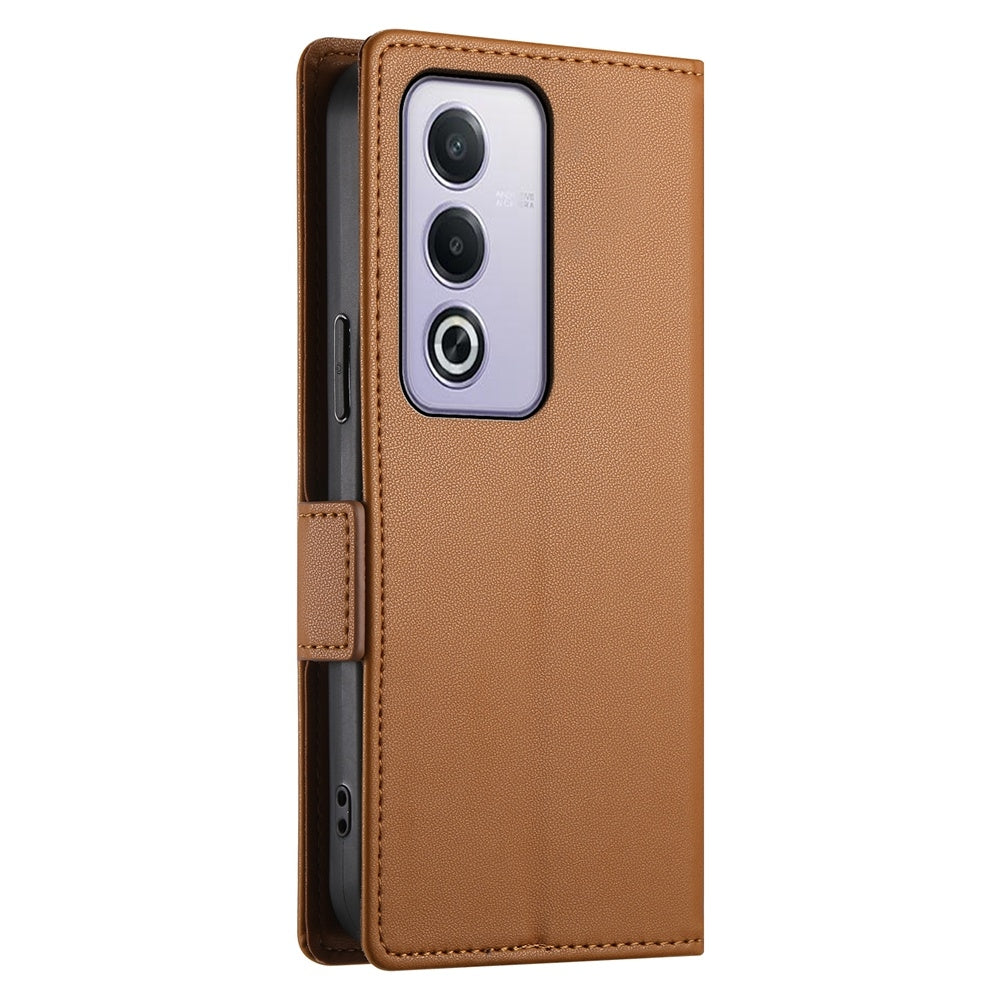OPPO A3 Pro 5G Magnetic Leather Wallet Case with Card Slots, Stand Function & Full Protection