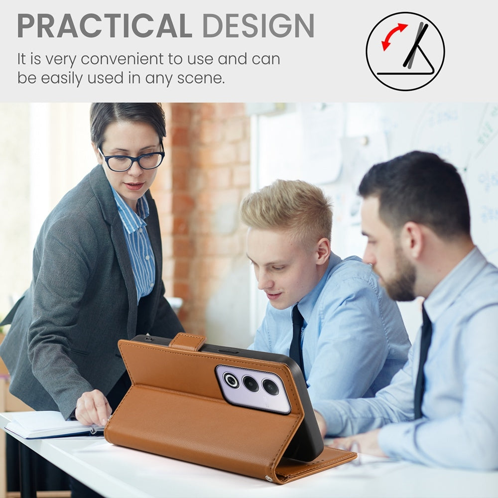 OPPO A3 Pro 5G Magnetic Leather Wallet Case with Card Slots, Stand Function & Full Protection