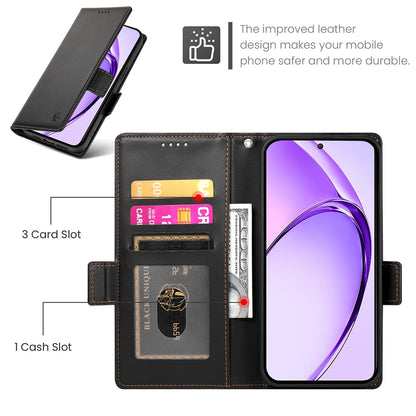 OPPO A3 4G/5G Magnetic Leather Wallet Case with Card Slots, Stand Function & Full Protection