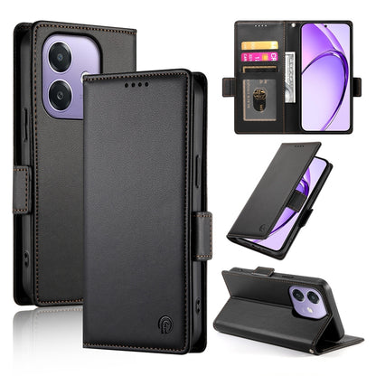 OPPO A3X 4G/5G Magnetic Leather Wallet Case with Card Slots, Stand Function & Full Protection