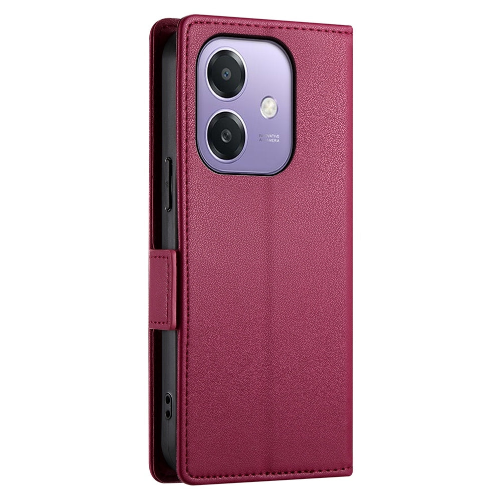 OPPO A3X 4G/5G Magnetic Leather Wallet Case with Card Slots, Stand Function & Full Protection