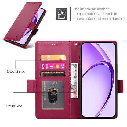 OPPO A3 4G/5G Magnetic Leather Wallet Case with Card Slots, Stand Function & Full Protection