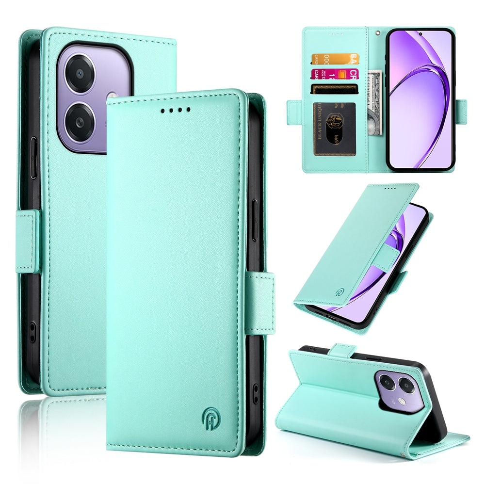OPPO A3X 4G/5G Magnetic Leather Wallet Case with Card Slots, Stand Function & Full Protection
