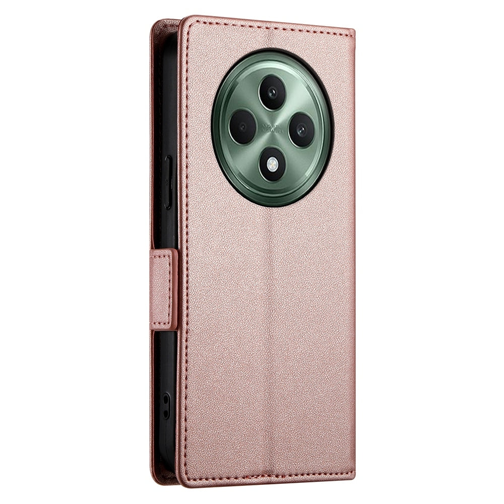 OPPO Reno12 F27 Magnetic Leather Wallet Case with Card Slots, Stand Function & Full Protection