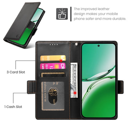 OPPO Reno12 F 4G/5G Magnetic Leather Wallet Case with Card Slots, Stand Function & Full Protection