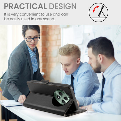 OPPO Reno12 F 4G/5G Magnetic Leather Wallet Case with Card Slots, Stand Function & Full Protection