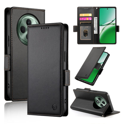 OPPO Reno12 F27 Magnetic Leather Wallet Case with Card Slots, Stand Function & Full Protection