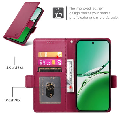 OPPO Reno12 F 4G/5G Magnetic Leather Wallet Case with Card Slots, Stand Function & Full Protection