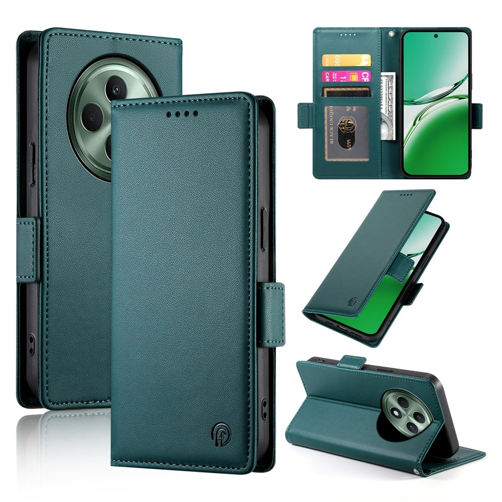 OPPO Reno12 F 4G/5G Magnetic Leather Wallet Case with Card Slots, Stand Function & Full Protection