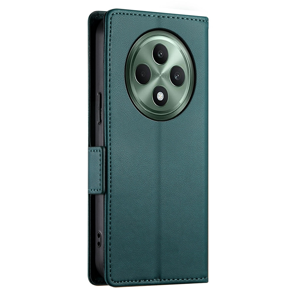OPPO Reno12 F27 Magnetic Leather Wallet Case with Card Slots, Stand Function & Full Protection