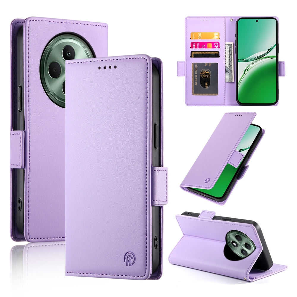 OPPO Reno12 F 4G/5G Magnetic Leather Wallet Case with Card Slots, Stand Function & Full Protection